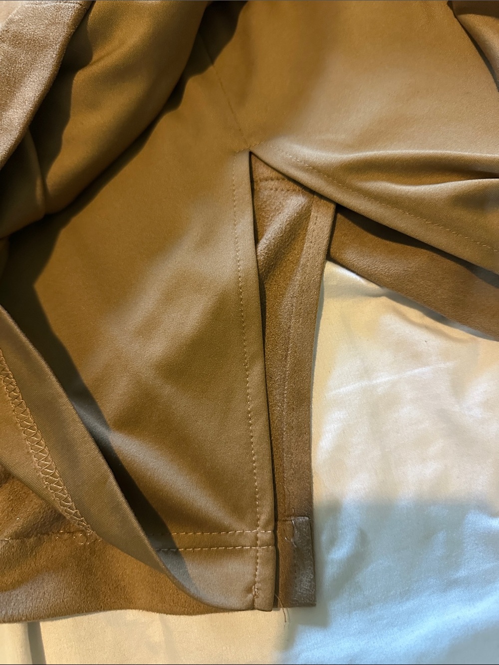 DATE NIGHT/office Taupe Brown velour Pencil Skirt - Picture 2 of 5